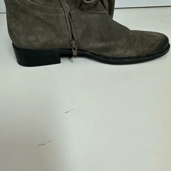 J. JILL Tall Boots Suede Leather Gray Zip Sz 6.5 Equestrian - Picture 11 of 11